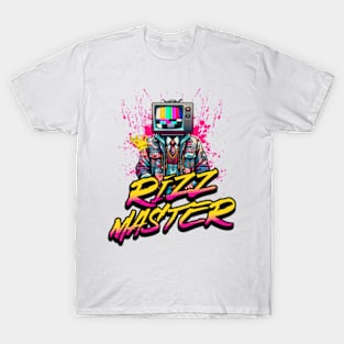 Rizz Master Streetwise Slang - Retro TV Vintage Statement Novelty Graphic Tee T-Shirt T-Shirt